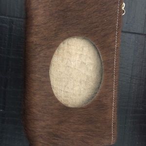 Cowhide baby wipe holder